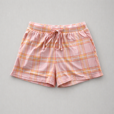 Ladies Box Printed Short Pant |Iron Free | Pink