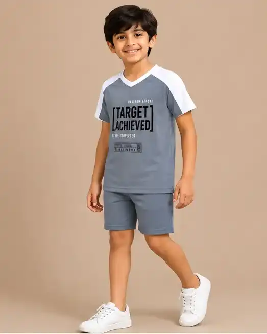 Boy's Athletic T-Shirt | Kids Sports T-Shirt | 100% Polyester | Grey