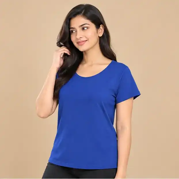 INFINITY Ladies Round Neck T-Shirt | Activewear | BLUE
